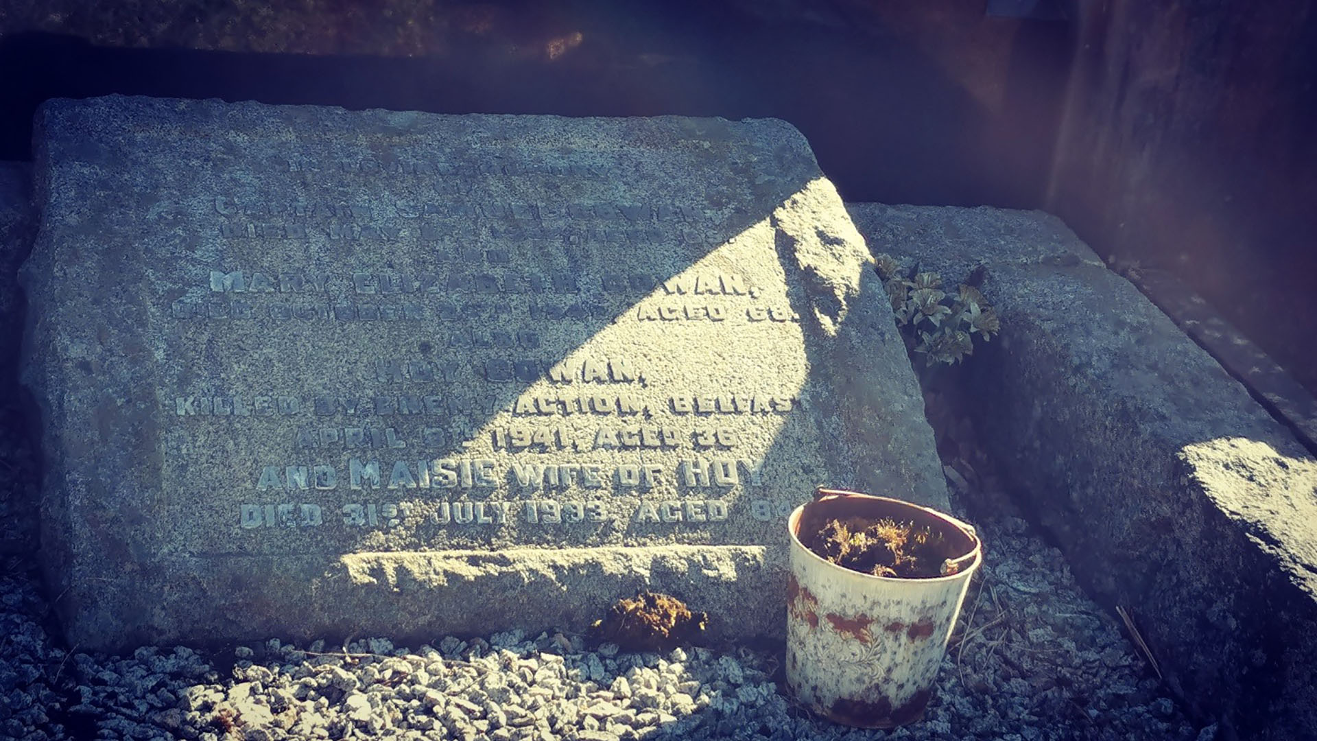 The grave of Samuel Hoy Gowan in Dundonald Cemetery, Dundonald, Co. Down